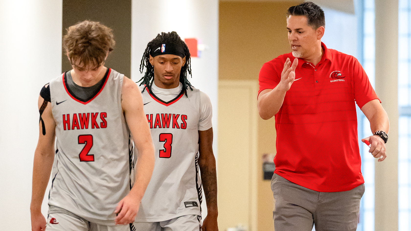 Coach Giocamazzi talking to his players