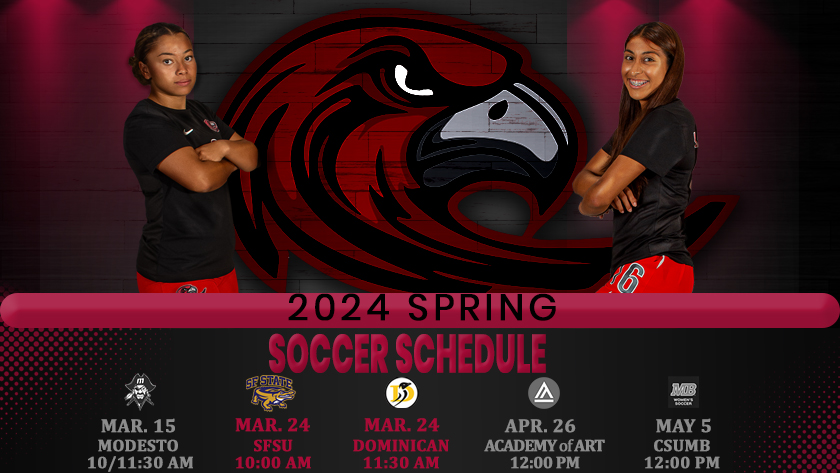 Women's soccer spring schedule poster